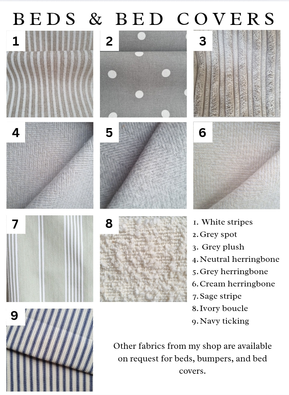 Soft foam mattress - 9 fabrics available