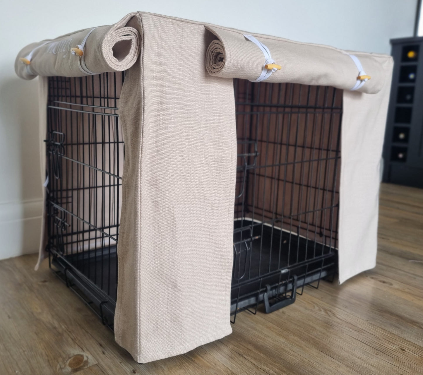 Dog crate bed and bumper set - Oatmeal