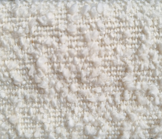 Dog crate bed and bumper set - Ivory/Off-White boucle