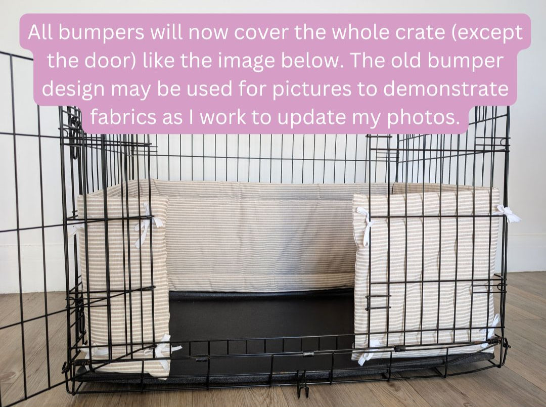 Dog crate set - Oatmeal  - crate cover, bumper and bed