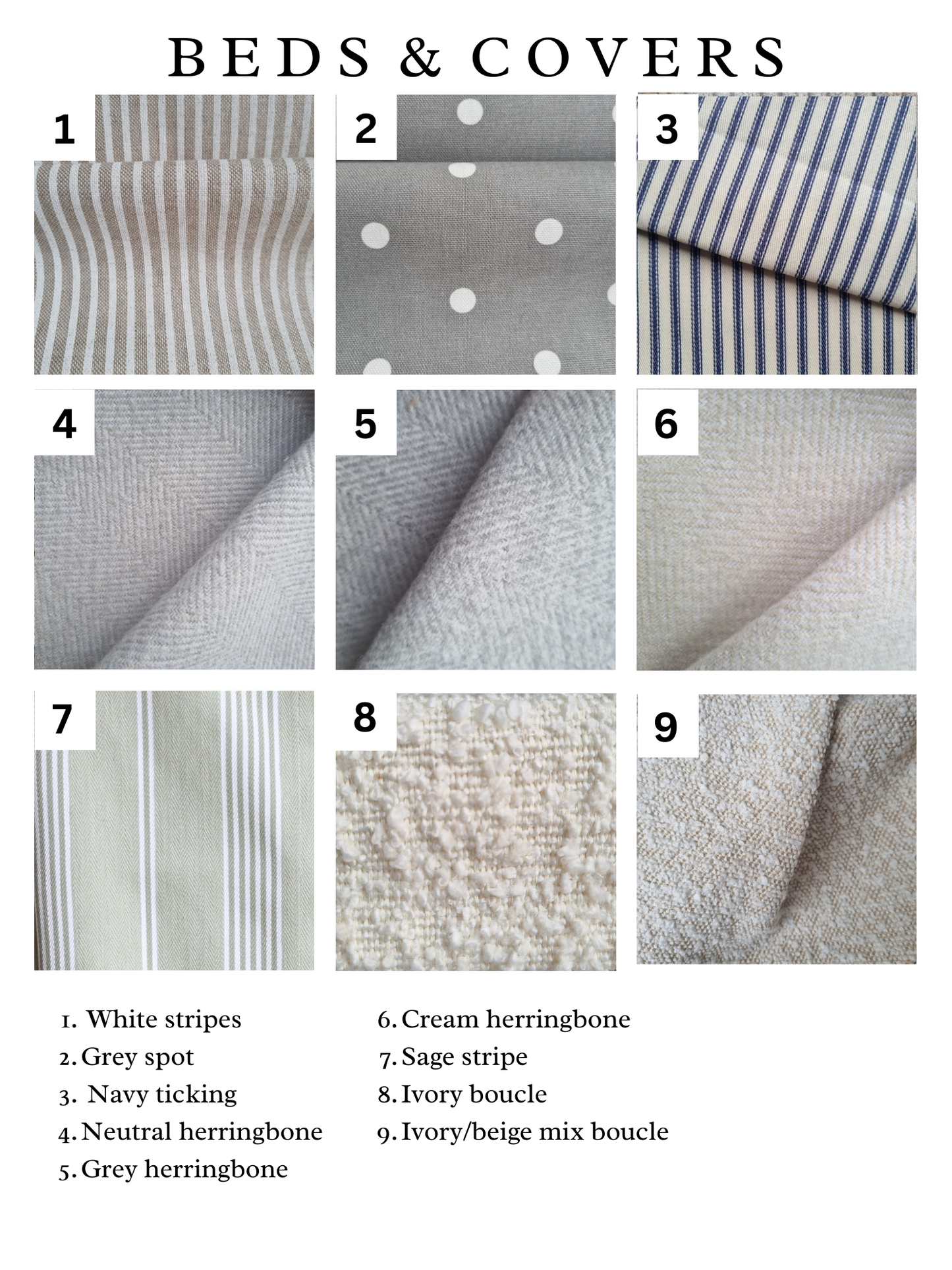 Spare bed cover made-to-measure - 10 fabrics available