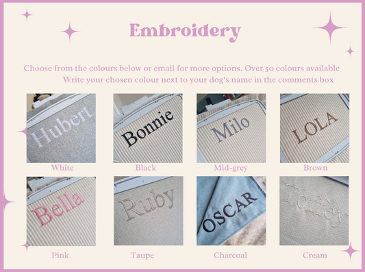 Personalisation - Embroidery crate cover add on