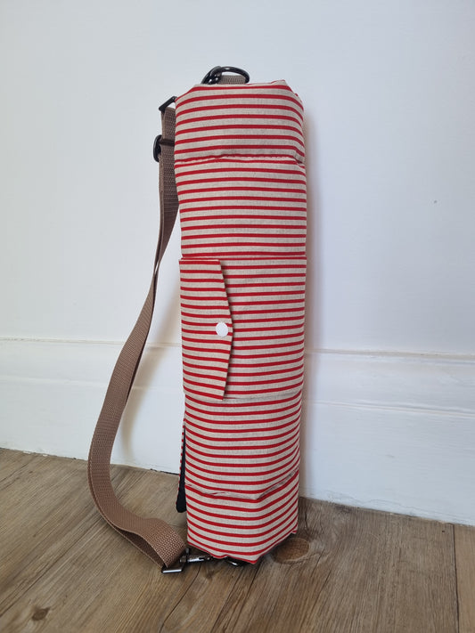 Dog settle mat/Travel mat - Red stripes design