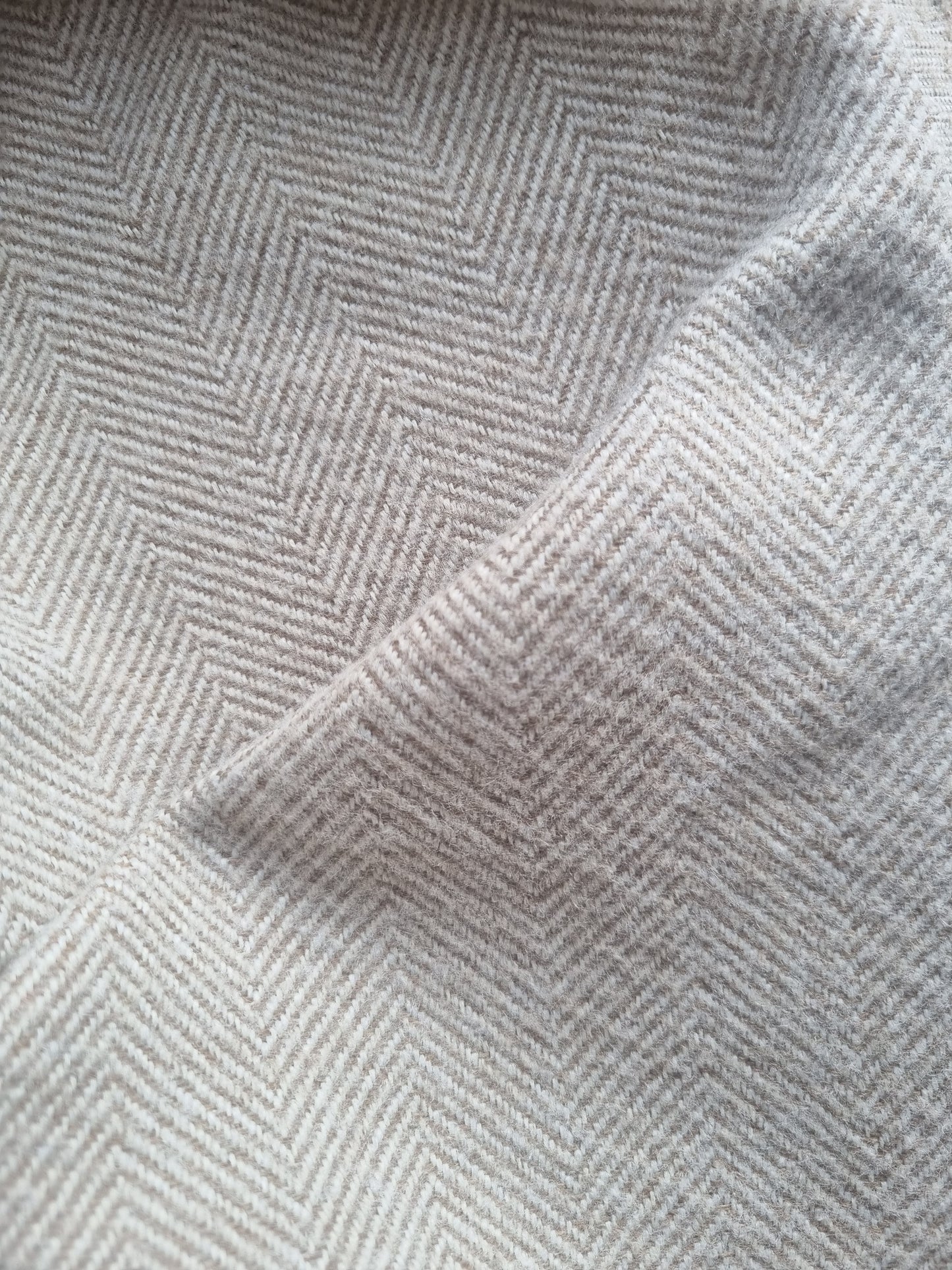 Dog crate cover - Taupe herringbone design