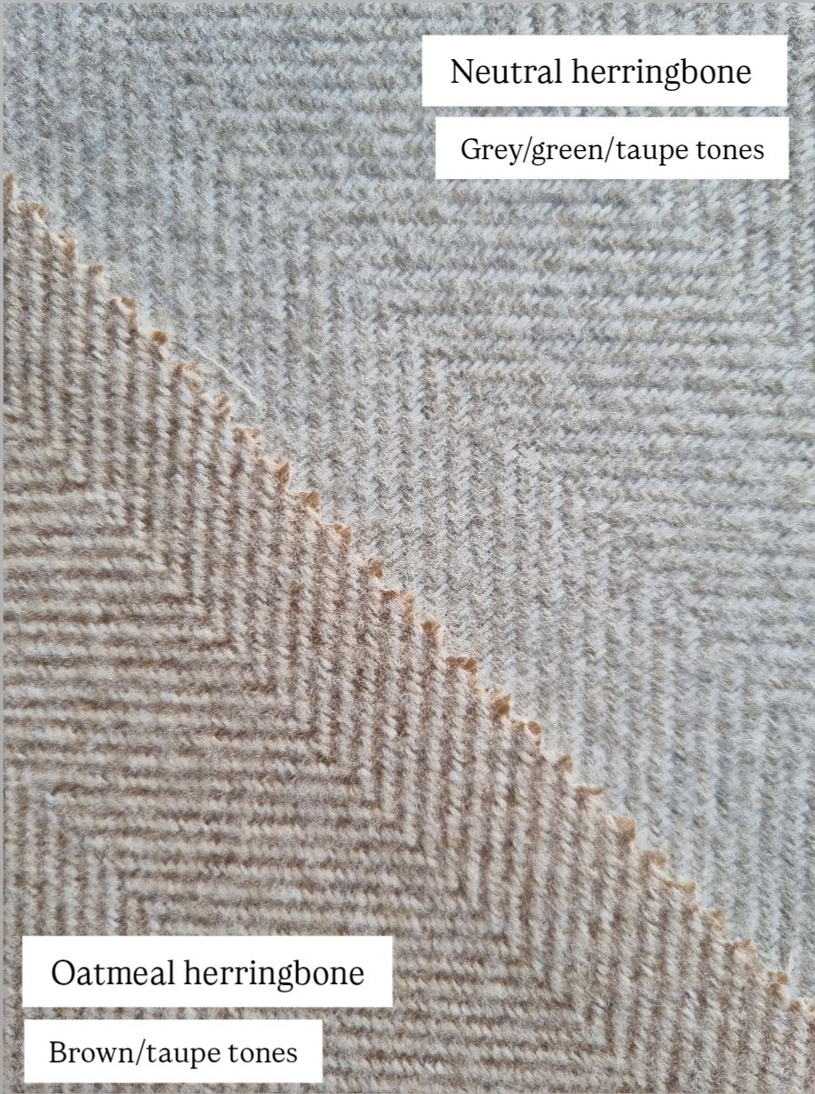 Dog crate cover - Oatmeal herringbone