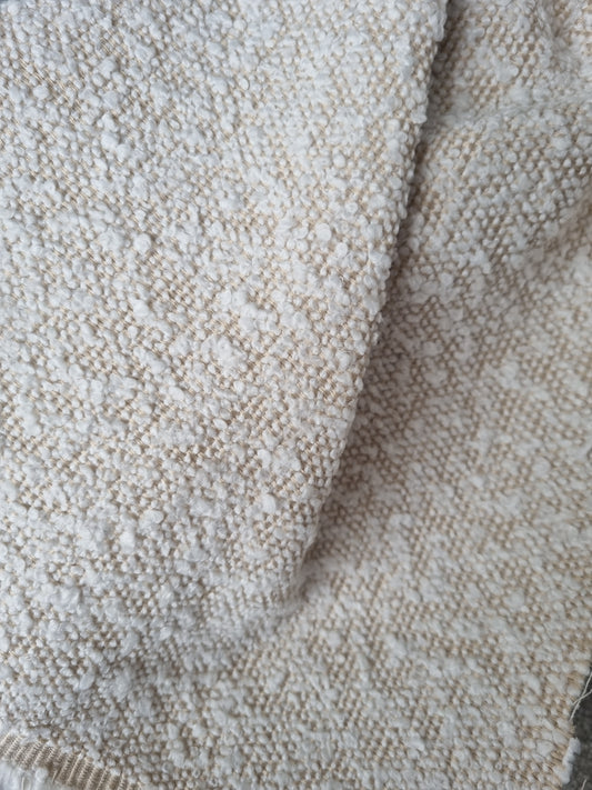 Dog crate cover - ivory/beige bouclé
